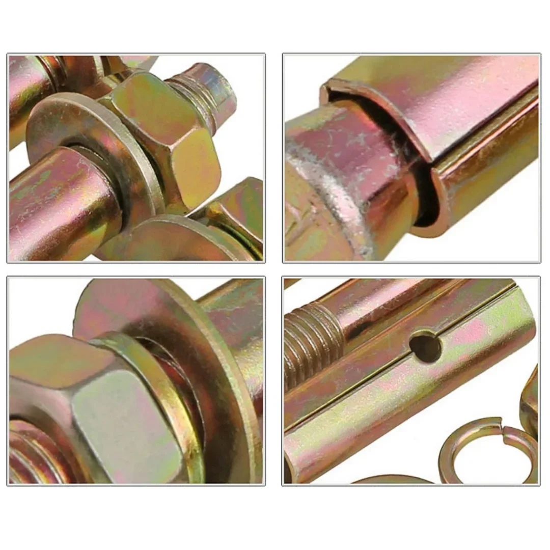 M6 M8 M10 M12 M14 M16 M18 M20 baut ekspansi tugas berat jangkar kuning seng berlapis baut tetap lengan jangkar untuk beton