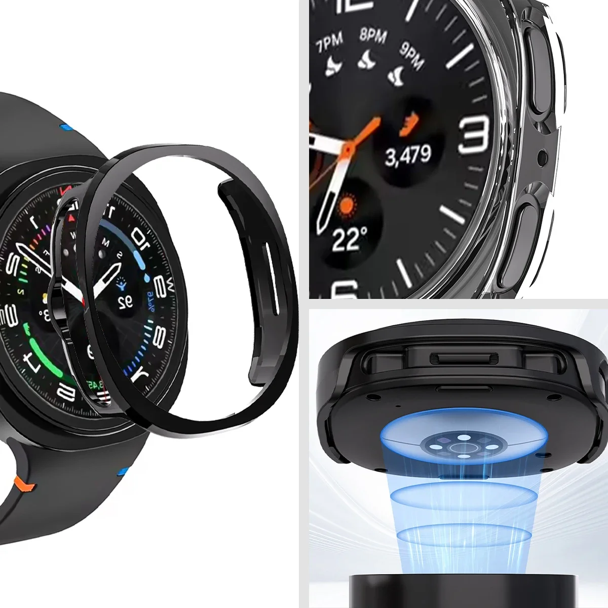 Schutzhülle für Samsung Galaxy Watch 8 9 Harter PC-Stoßfänger Ohne Displayschutzfolie für Galaxy Watch 8 9 40mm 44mm Abdeckung Zubehör – Detail 5