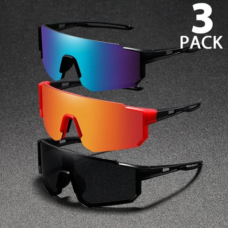 مجموعة مكونة من 3 قطع من النظارات العصرية، تصميم للجنسين، ألوان متعددة للاختيار من بينها، مريحة في الارتداء