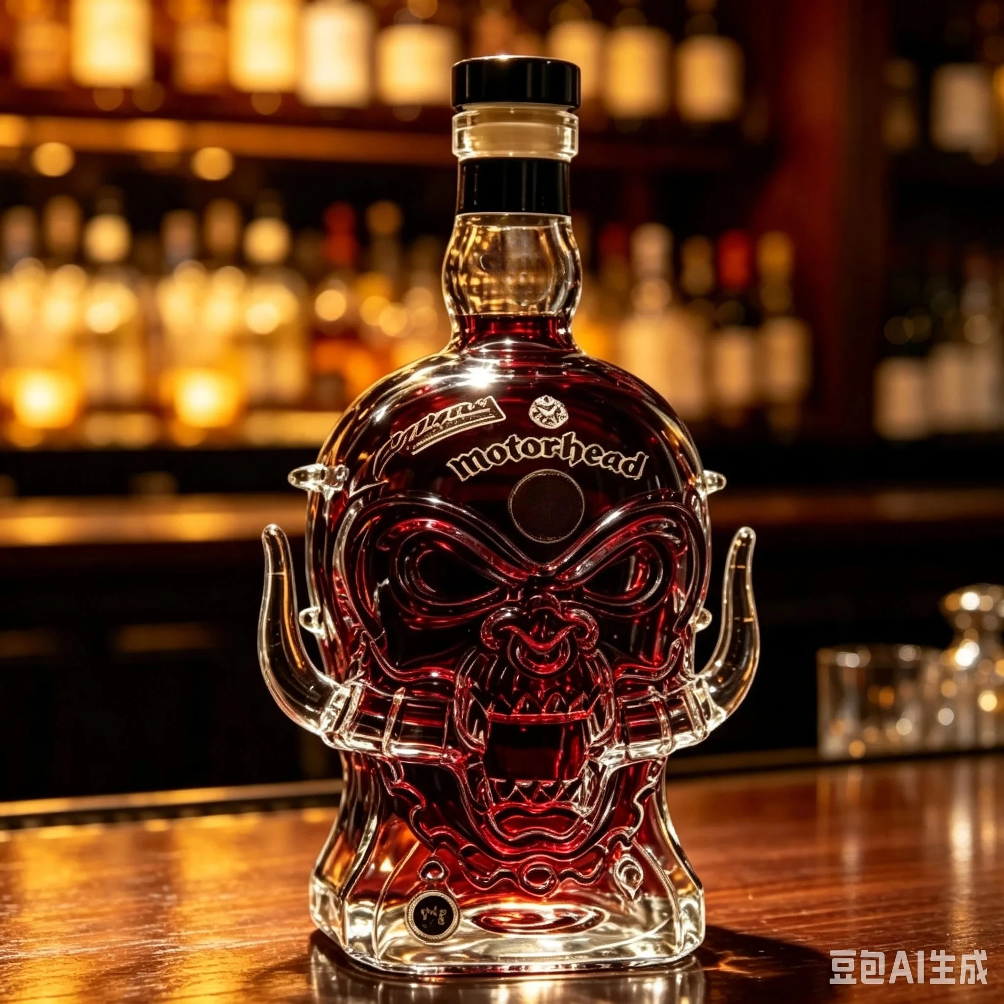 Crystal Skull Whiskey Decanter 330ml with Gift Box Heavy Metal Rock Style Liquor Carafe for Bourbon Scotch Vodka Barware