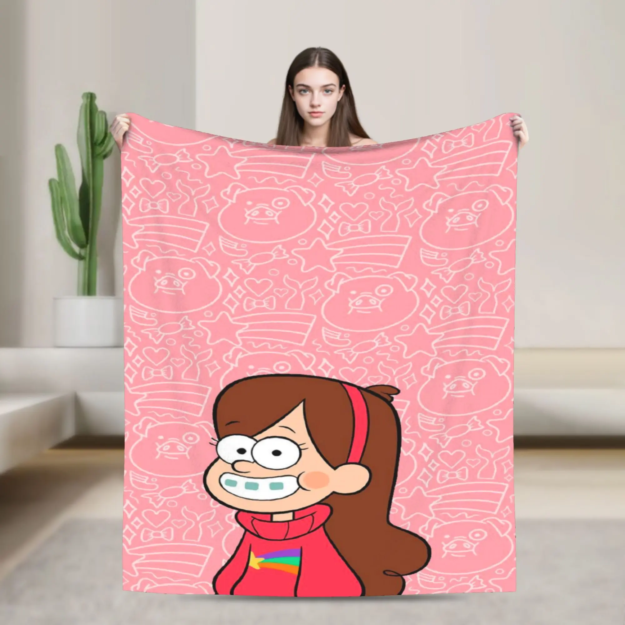 Gravitys Falls Throw Blanket for Couch  Soft Fuzzy Plush Blanket 50x60 Inch Multiple Sizes Bedspreads for All Seasons