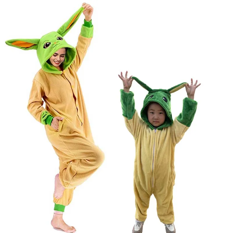 Pigiama da uomo animale Kigurumi tutine da donna per adulti Yoda Cartoon Full Body pigiama monopezzo regalo di compleanno Costume Cosplay