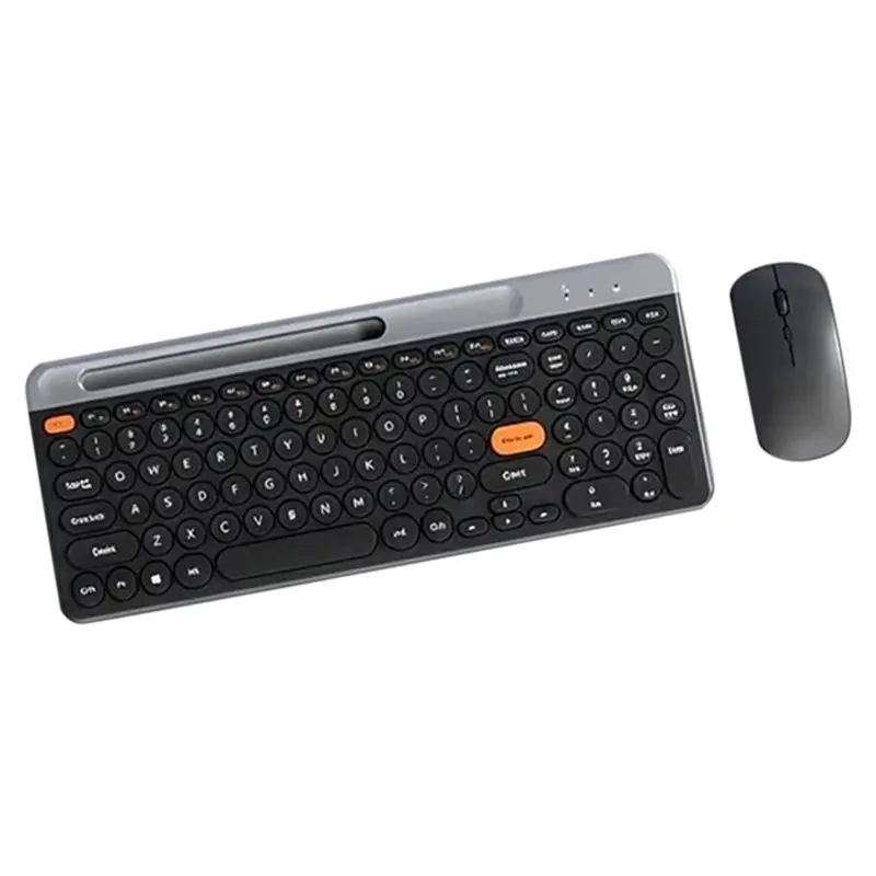 FULL-Bluetooth Keyboard With Slot Dual Mode Silent 2.4G Wireless