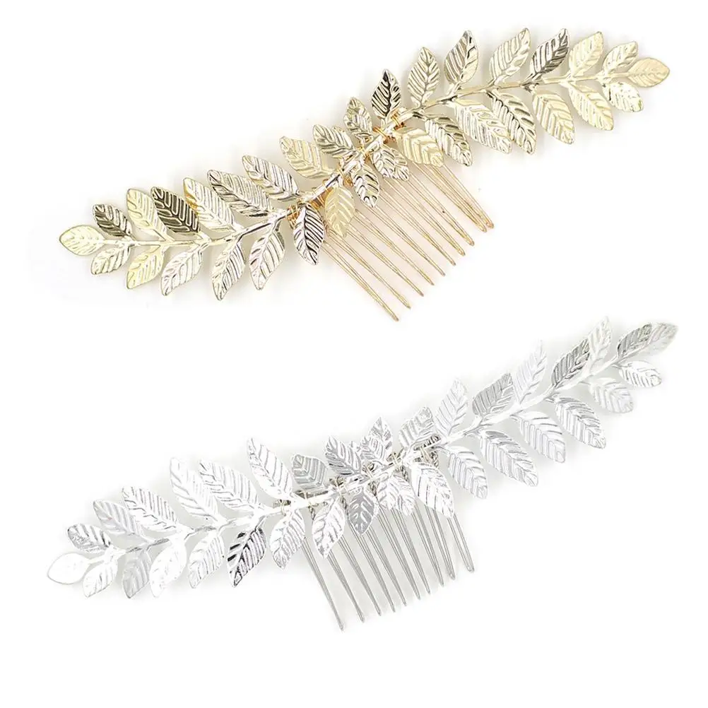

Elegant Bridal Hair Comb Accessories Wedding Gold Clips Handmade Hairpin Headpiece Durable Special Occasions Prom Anniversary