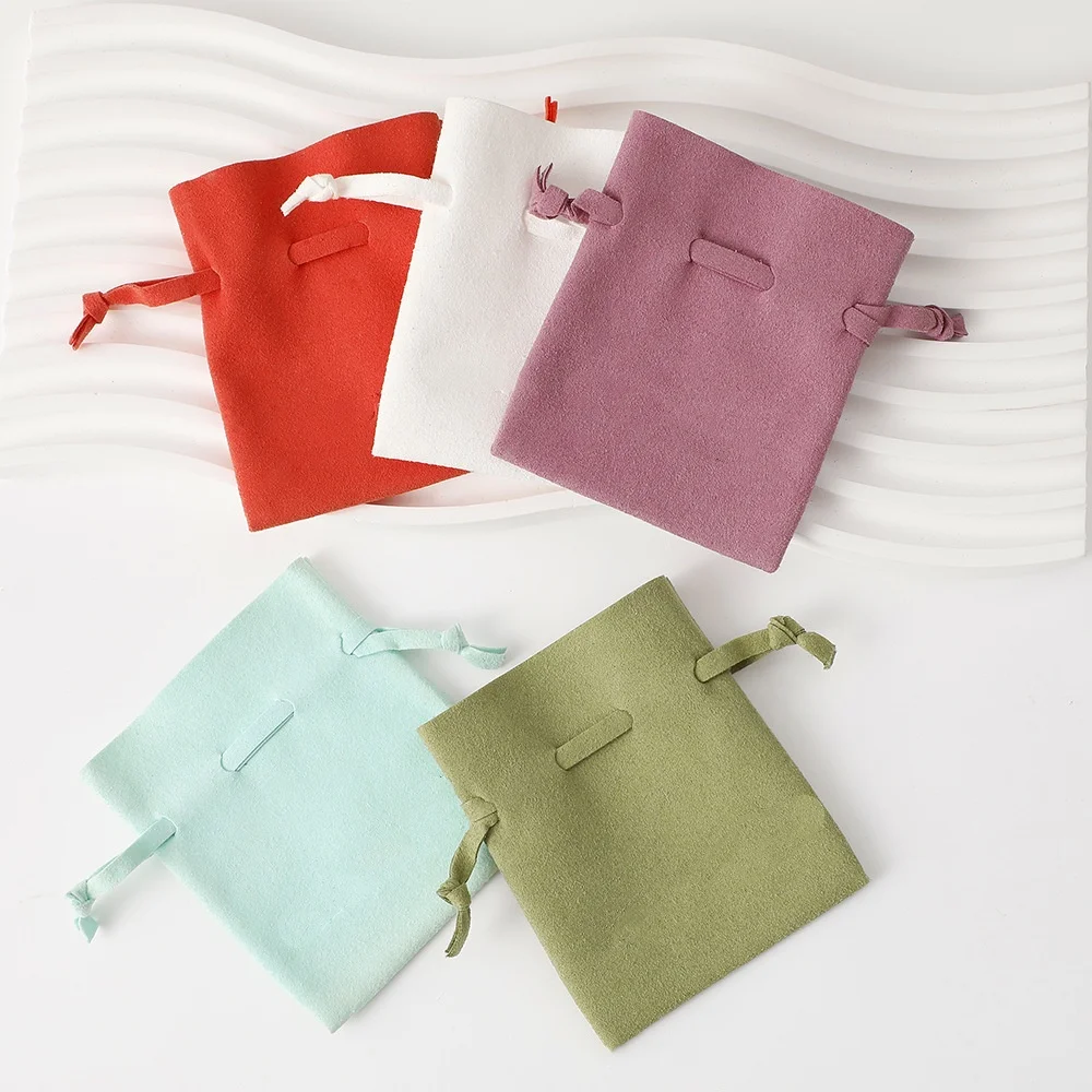 

Small Microfiber Jewelry Bag Necklace Velvet Drawstring Pouch Necklace Earring Ring Storage Bag Wedding Christmas Favor Gift Bag