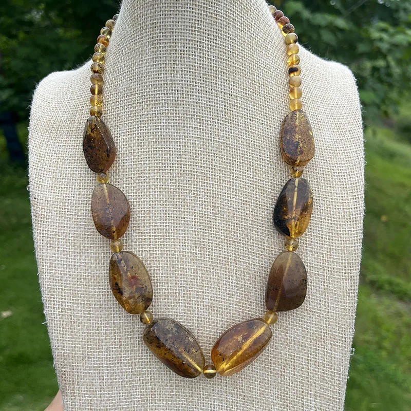 Yoowei Halskette aus 100 % Naturbernstein als Geschenk, europäische baltische Original-Medizinperlen, wunderschöner, einzigartiger Heilschmuck-Lieferant – Detail 15