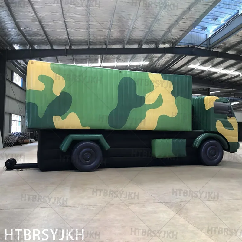 Inflatable military truck, camouflage inflatable truck military vehicle off-road military vehicle model props