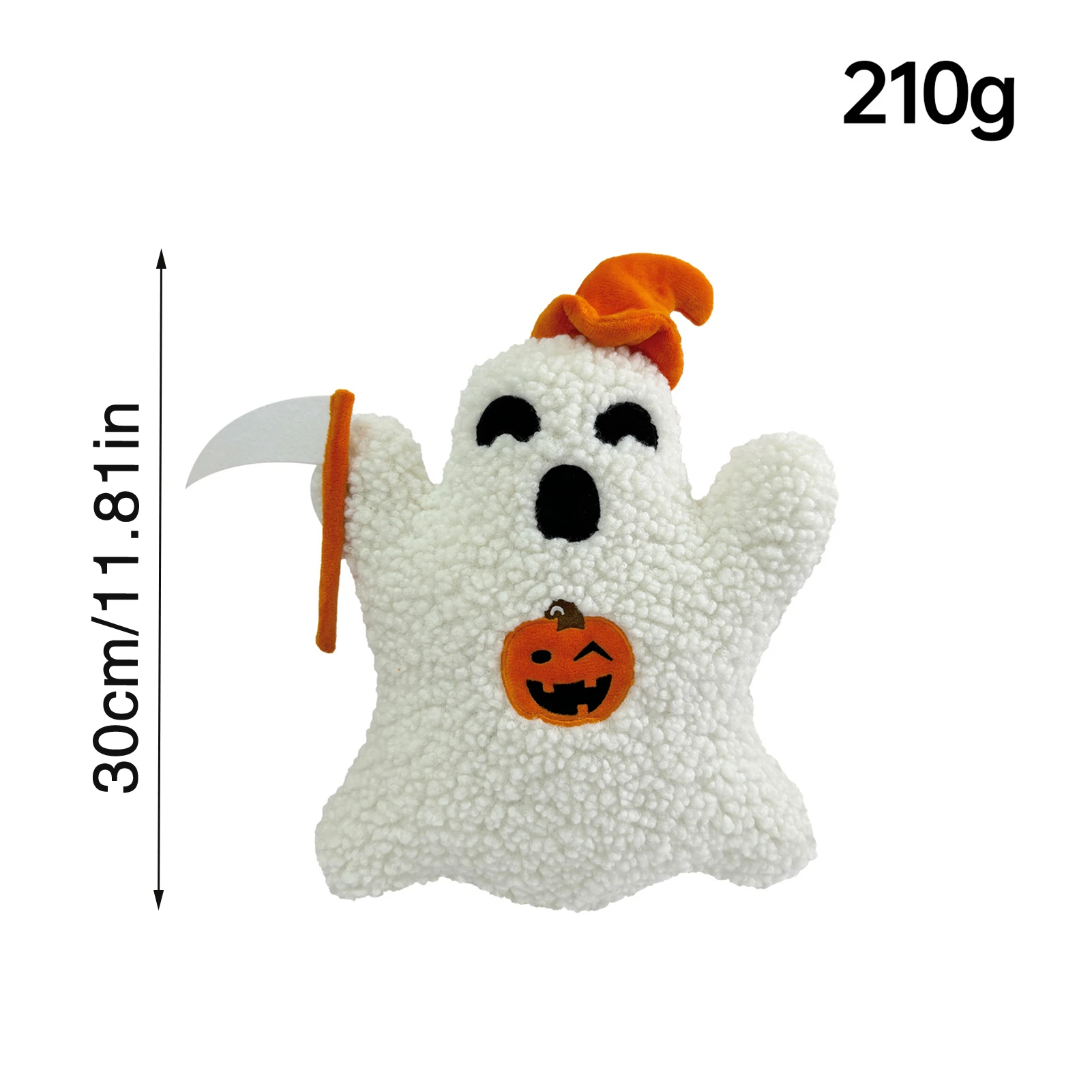 Muñeco de peluche de fantasma de Halloween, juguete creativo de simulación linda, colección de decoración de regalo para niños y niñas