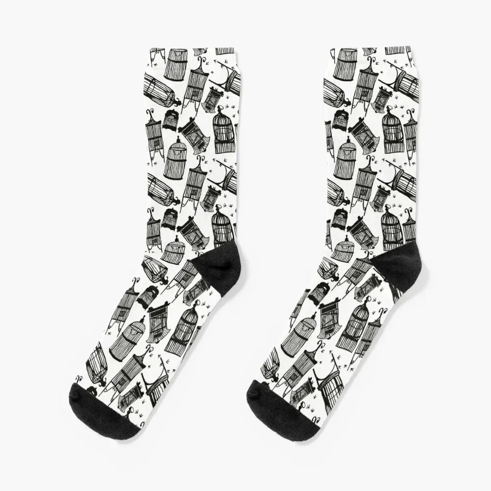 

Fly Away Home Birdcage Socks warm winter Non-slip ankle floor Men's Socks Women's