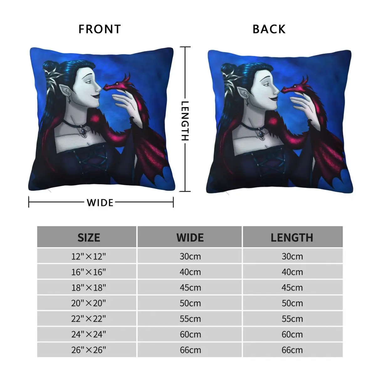 Soul Land Fantasy Elf Dragon Square Pillowcase Polyester Linen Velvet Printed Zip Decor Pillow Case Home Cushion Cover