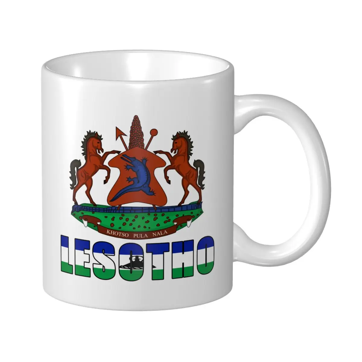 Mark Cup Mug Lesotho Letter Flag Emblem Coffee Mugs Tea Milk Water Cup Travel Mugs For Office Home