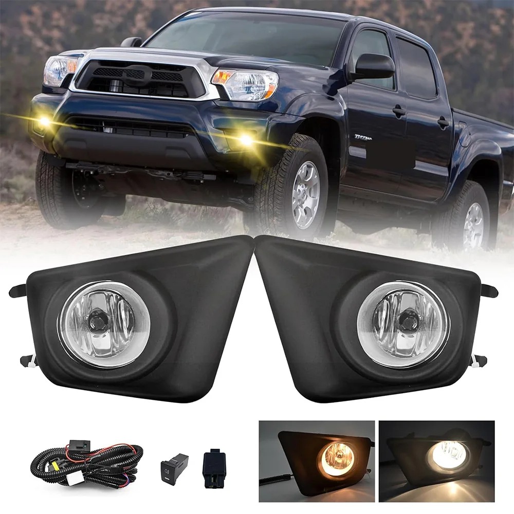 

Комплекты противотуманных фар для Toyota Tacoma 2012-2015, передние бамперные галогенные фары, аксессуары для автомобиля
