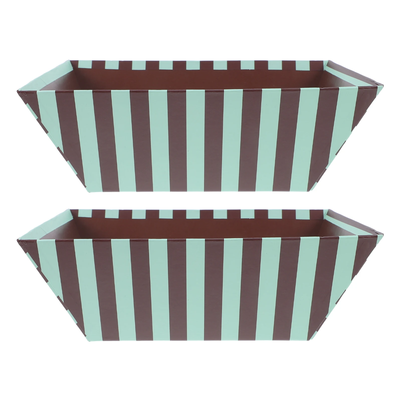 

2 Pcs Cardboard Basket Gift Heavy-duty Food Containers Bread Baskets for Serving