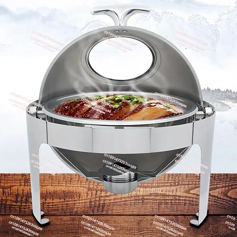 Chafing Dish Solid Buffet Golden Stainless Steel Alcohol Stove Household Commercial Removable Round Food Warmer Restaurant