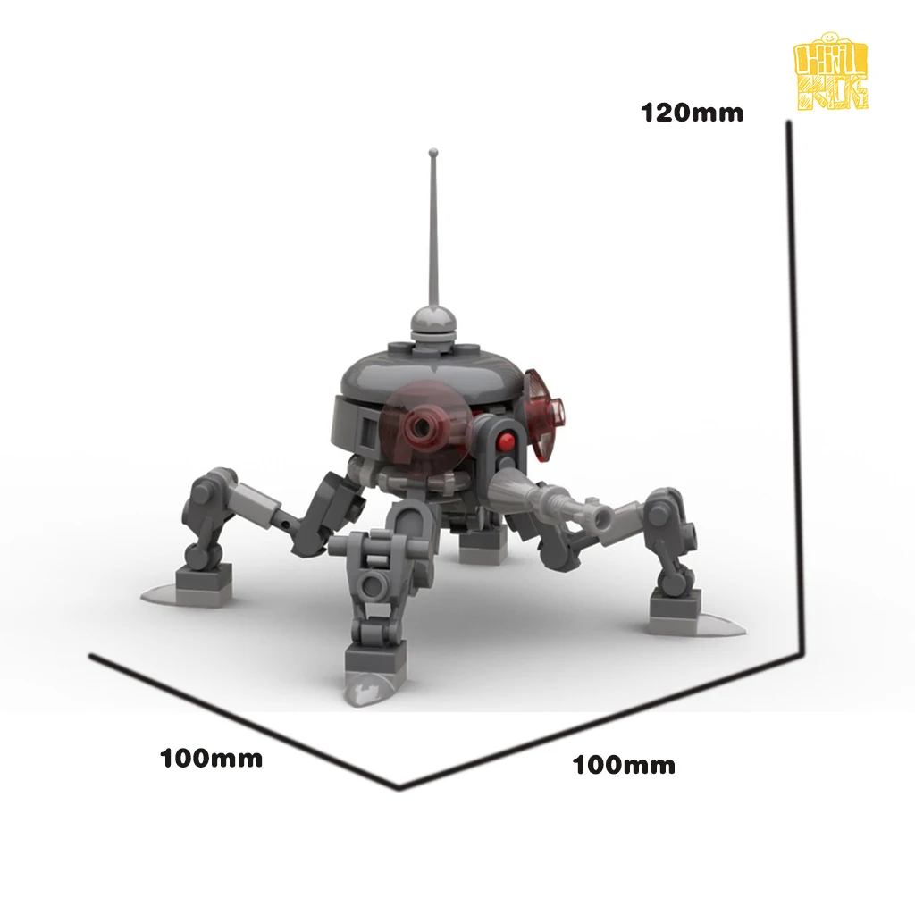 DSD1III MOC-123157-คนแคระ-แมงมุม-droidii โมเดลพร้อมภาพวาด PDF บล็อกตัวต่ออิฐสำหรับเด็กของเล่นแบบทำมือของขวัญคริสต์มาสวันเกิด