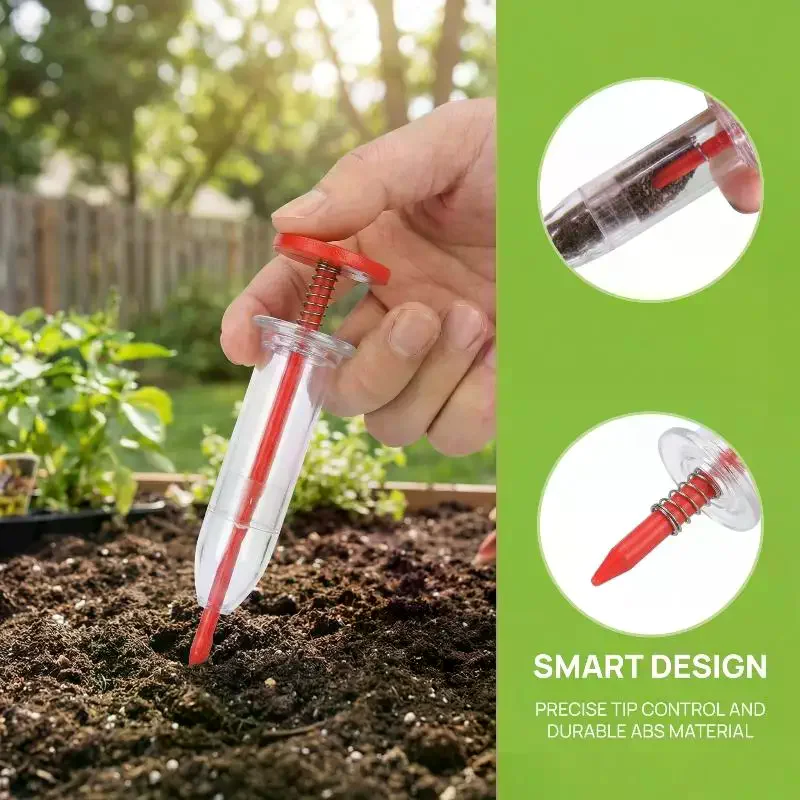2Pcs Garden Sower Planter Mini Manual Seeder Dispenser For Seeding Flower Pot Flower Bed Gardening Seeder Tool view 3
