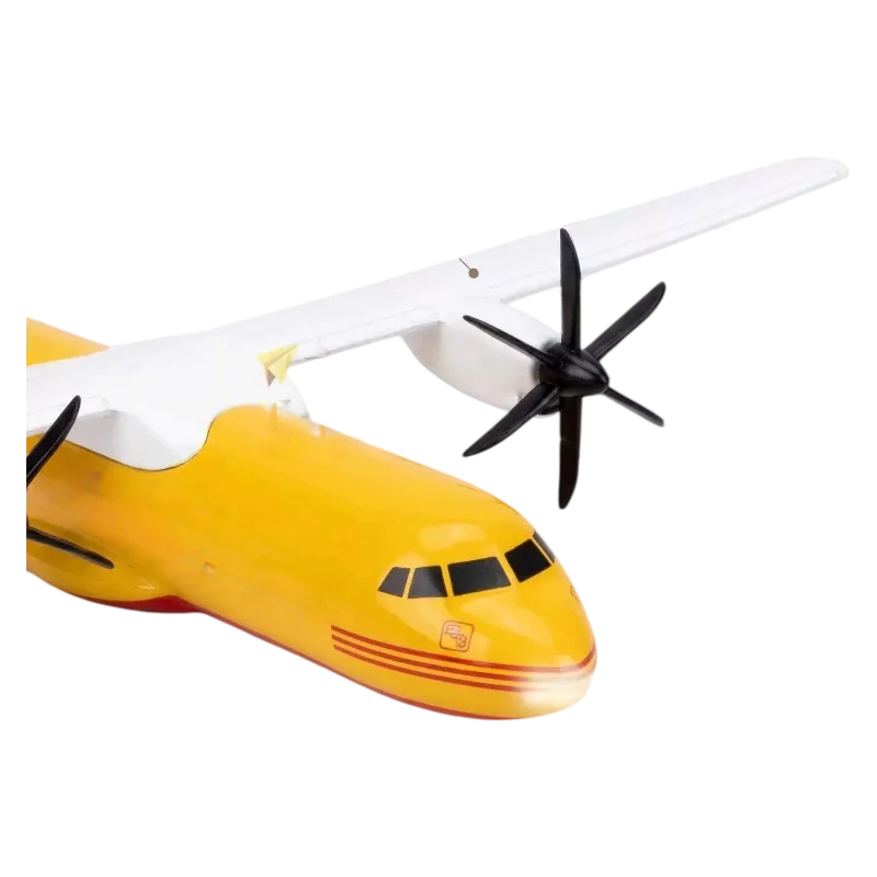 ATR 72 DHL Cargo Express 1/400 scale die-cast metal 21cm model twin propeller airplane, children's toy, aviation collectible