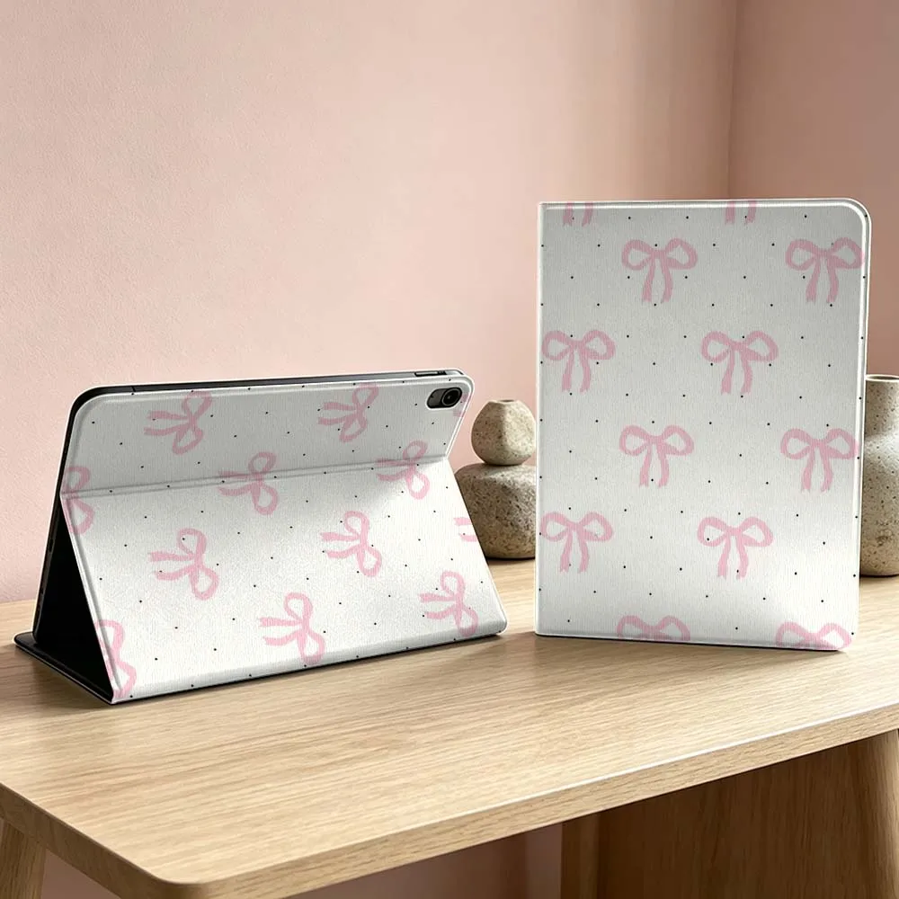 Art Pink Bow Pattern Soft For iPad Pro Air mini 7 6 5 4 3 2 1 9gen M5 M4 11th 10th A17 Pro A16 Inch Tablet Case