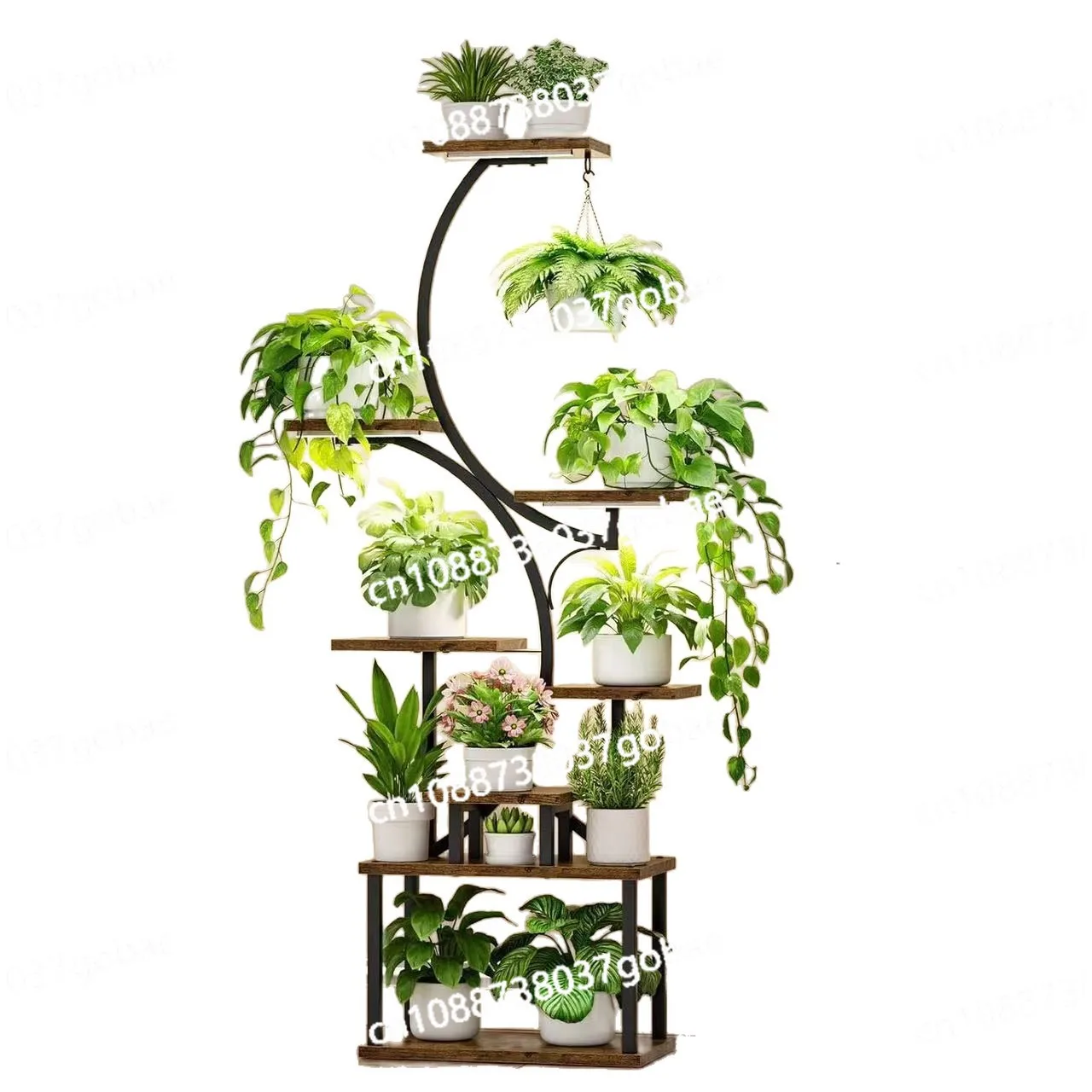 Cross-border indoor flower stand with plant light, floor-to-ceiling rack