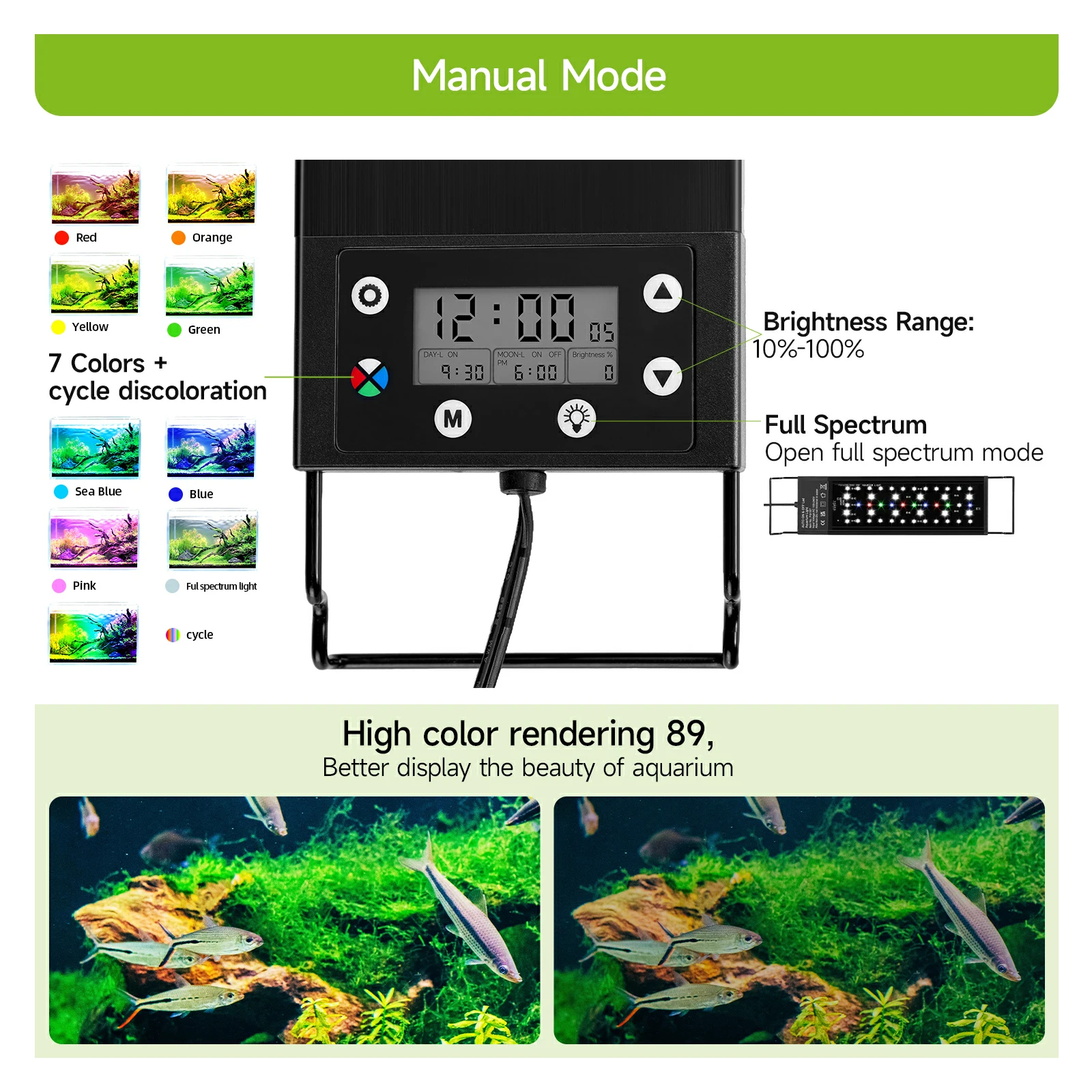 120cm Aquarium 24/7 Full Spect - Aquarium Plant Light ulasan dan harga