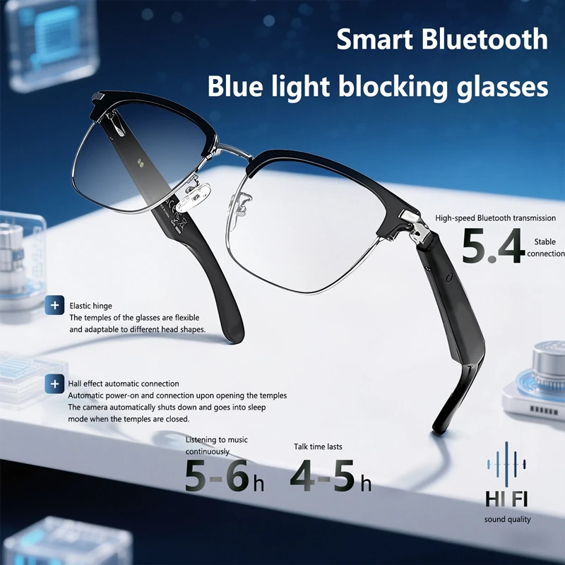 GT-33 AI Smart Glasses HD Bluetooth Calling Voice Assistant Music Player Translate Camera HOT Translation in multiple languages