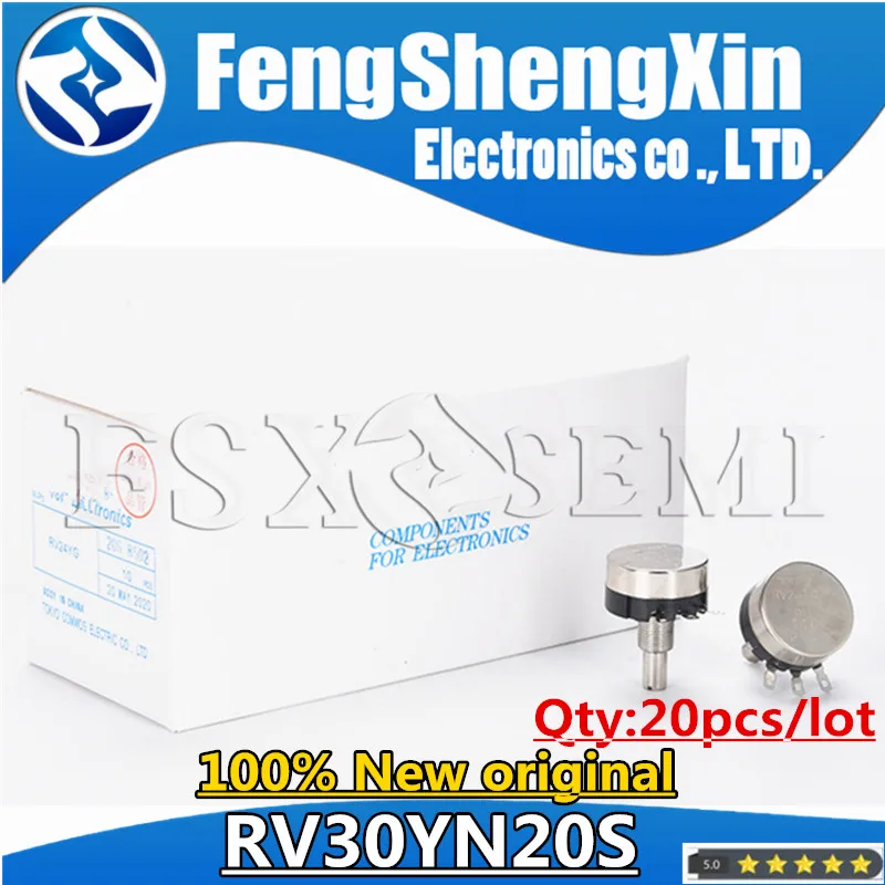 20pcs RV30YN20S B102 B202 B502 B103 B203 B503 B104 B204 B254 B504 B105 potentiometer 500R 1K 2K 5K 10K 20K 50K 100K 250K 500K 1M