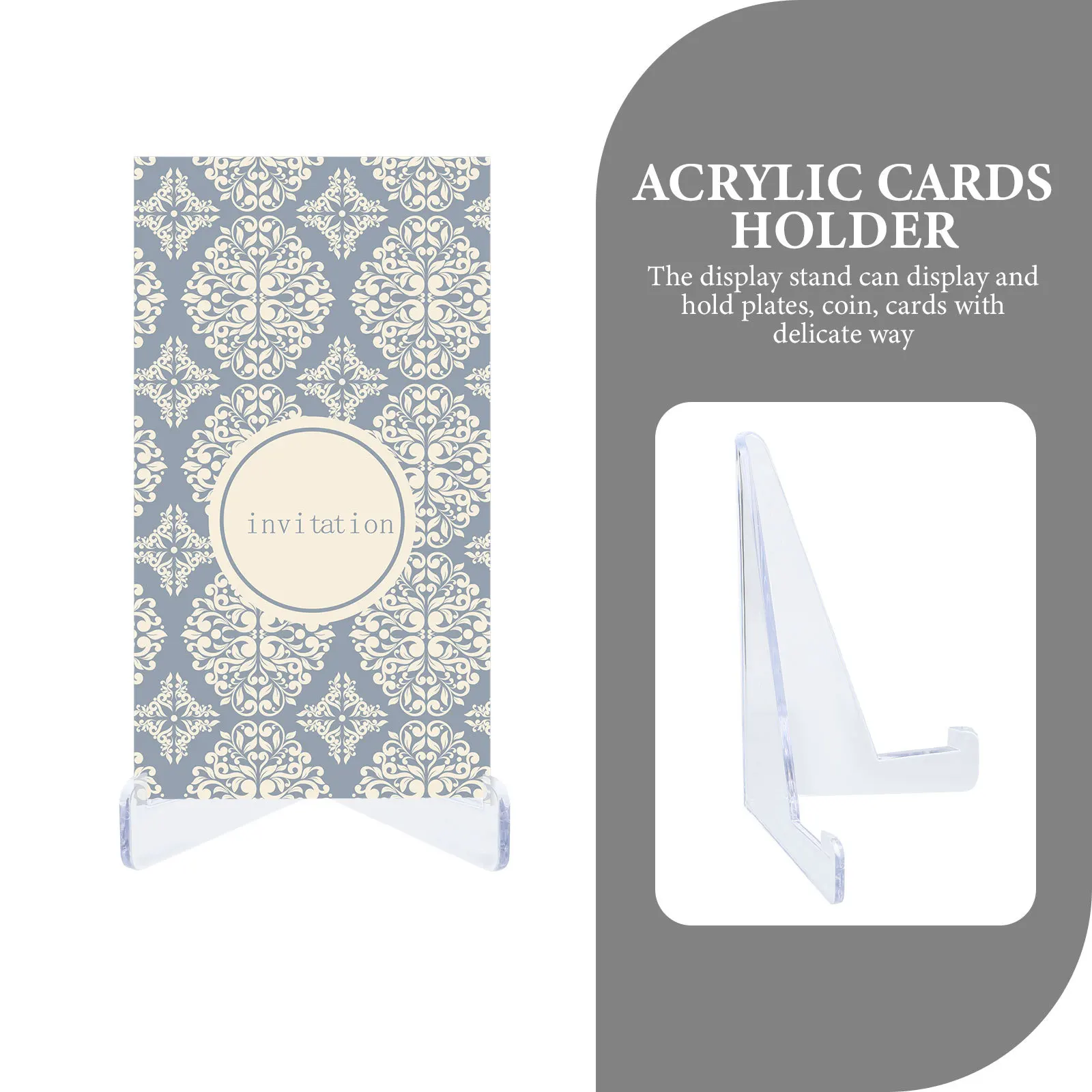 

10pcs Card Display Stand Acrylic Easel For Artwork Coins Photos Collection Tabletop Holder Decorative Rack Storage Organizer