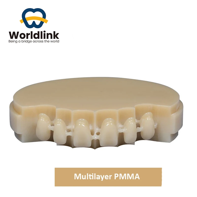 WorldLink 多層歯科 PMMA ブロック オープン歯科ツール材料を使用する歯科技工士向けの Cad Cam フライスシステム用