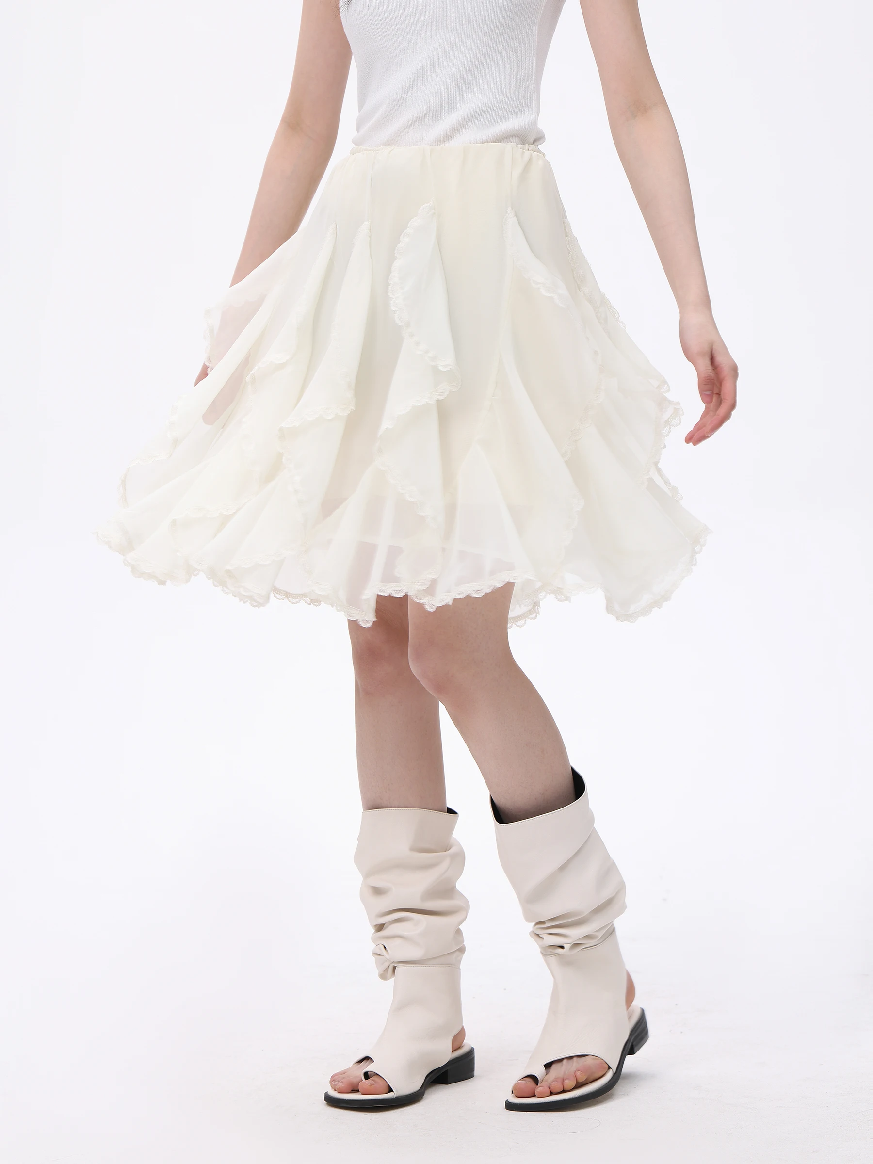 

Summer Clothes Pleated Skirts Women Mini Skirts Luxury Designer Ruffle Skirts Elegant Japanese Y2k Black Lace Skirts Cute