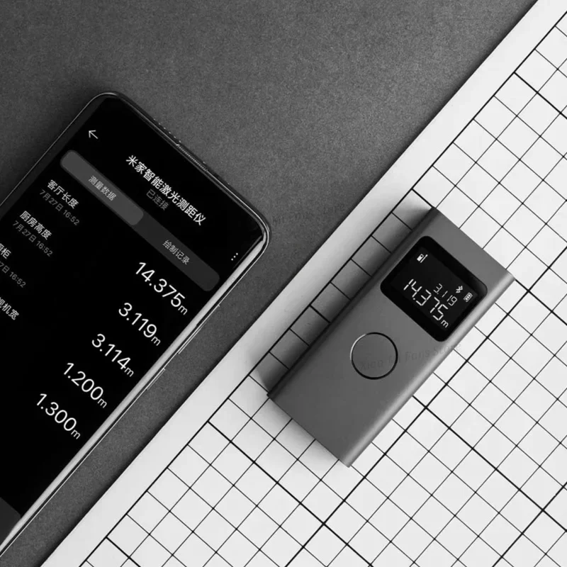 Xiaomi Mijia شريط قياس ليزر ذكي Rangefinder ذكي 40 متر شاشة LCD مسافة الليزر العمل مع تطبيق MiHome الصين البر الرئيسى