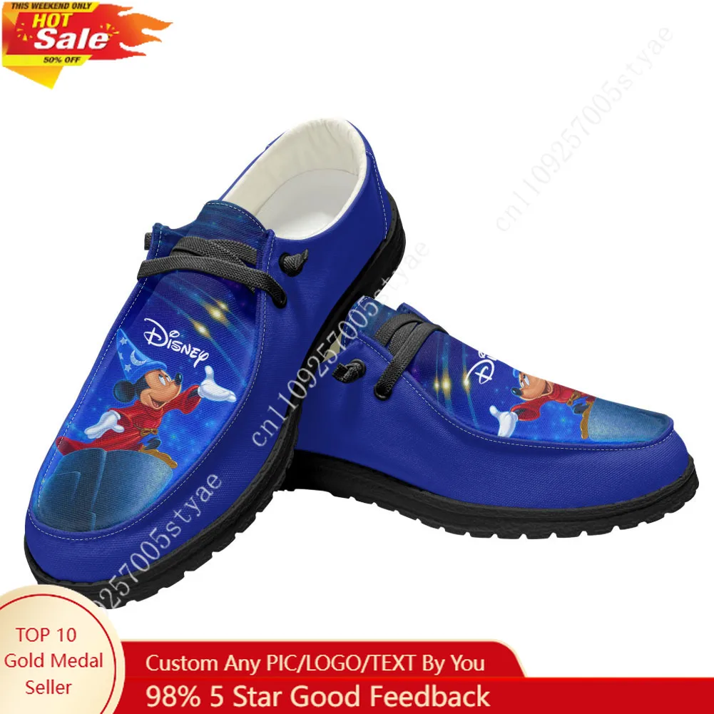 

Disney World Magic Mickey Casual Shoes Mens Womans Flat Shoe Breathable Outdoor Lightweight Footwear Couple Custom Made Shoes