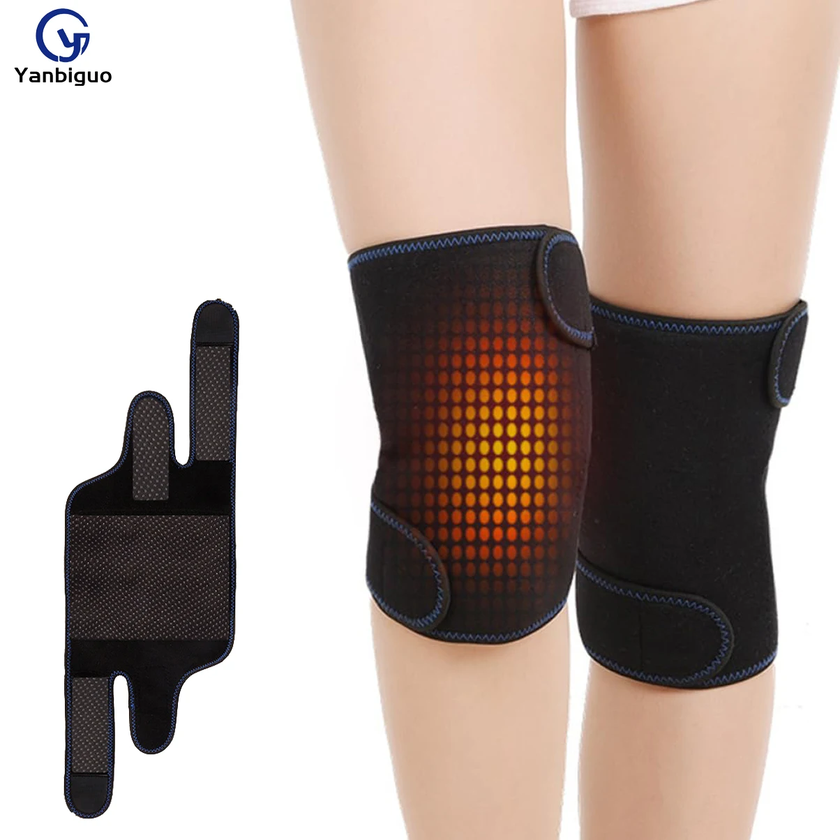 1 Pair Self Heating Knee Pads, Knee Support Brace For Men Women, Thermal Support for Cold Weather Protection, Outdoor Cycling