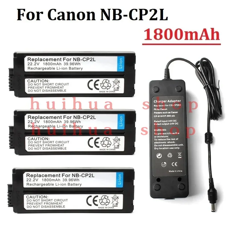 Original NB-CP2L NB-CP2LH battery + charger for Canon SELPHY CP1500 CP1300 CP1200 CP910 CP900 CP800 CP790 CP780 CG-CP200 JM view 2