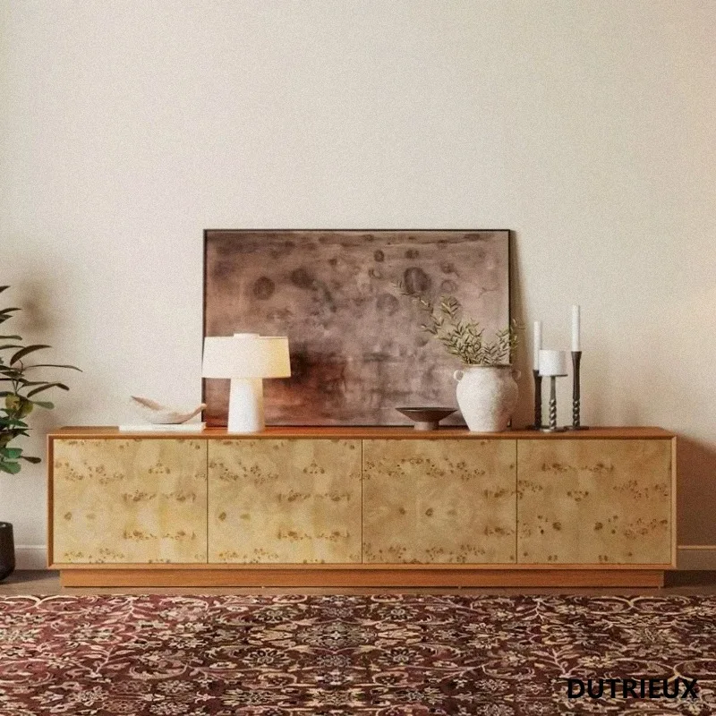 Design Wooden Tv Stands Aesthetic Modern Accent Decoration Rectangle Large Size Tv Table Interior Muebles Living Room Decoration