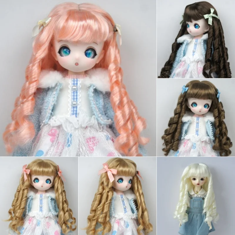 JD869 Long Lady Princess Roman Rolls  synthetic mohair  BJD wigs 1/8  1/6 1/4 1/3 OB11 YOSD MSD SD DOD Blythes Doll accessories