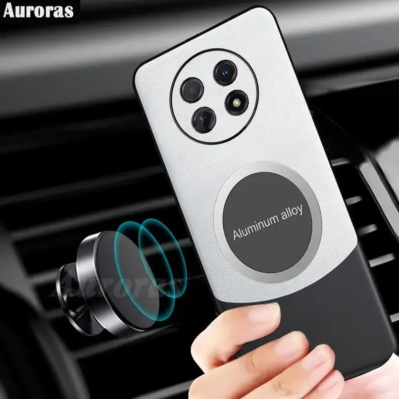 For Realme 13 Pro 5G Cover Car Magnetic Suction Leather Shockproof Soft Shell For Realme 13 Pro Plus 5G 13 4g Phone Case