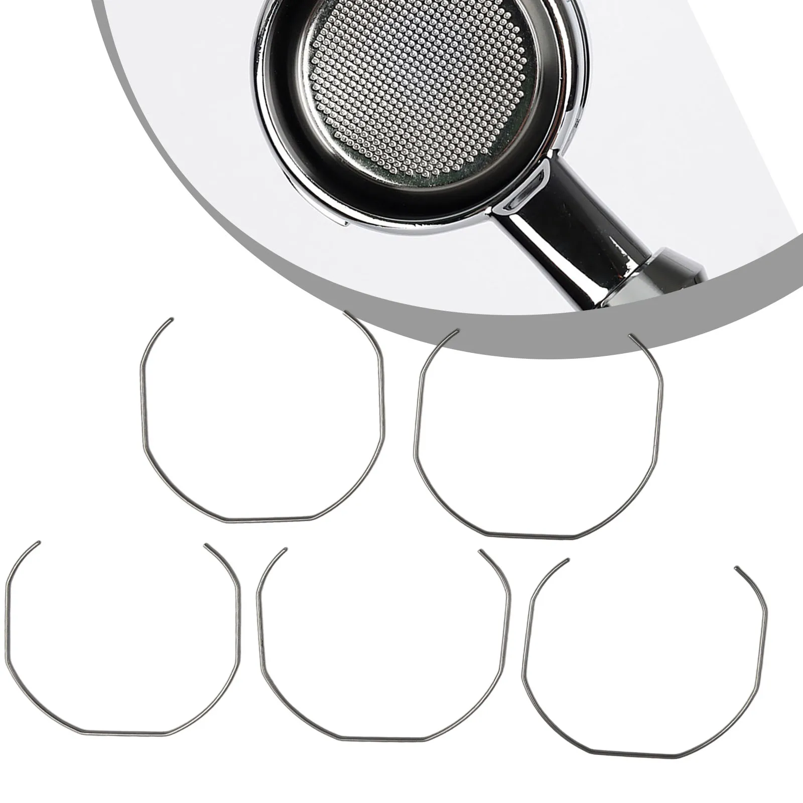 Coffee Portafilter Basket Spring Retainer 5 Pieces for 51mm 54mm and 58mm Espresso Machine Filter Holder Parts