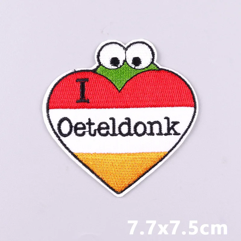 Nederland Carnaval Oeteldonk embleem opstrijkbare patches voor kleding thermoadhesieve patches carnaval decoratieve borduurpatch