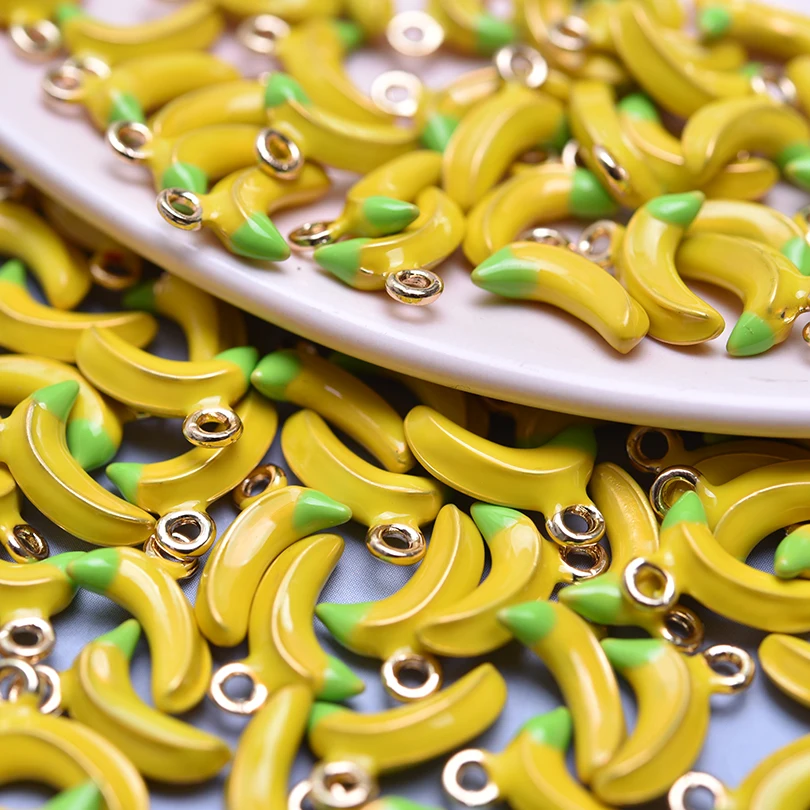 5pcs Cute Fruit Charm Pendants for DIY Jewellery Making