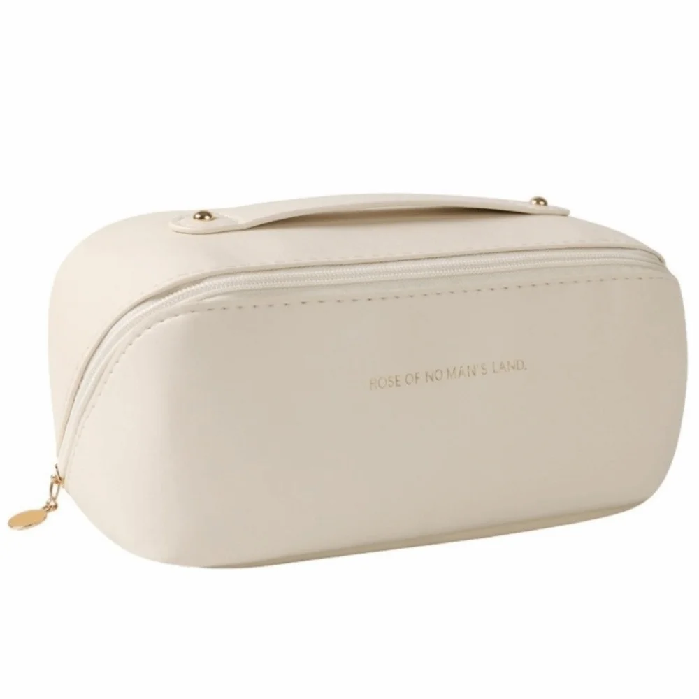 NEW Portable Tote Makeup Bag Pillow PU Cosmetic Bag Large Capacity Multi-compartment Toiletry Kit Bag