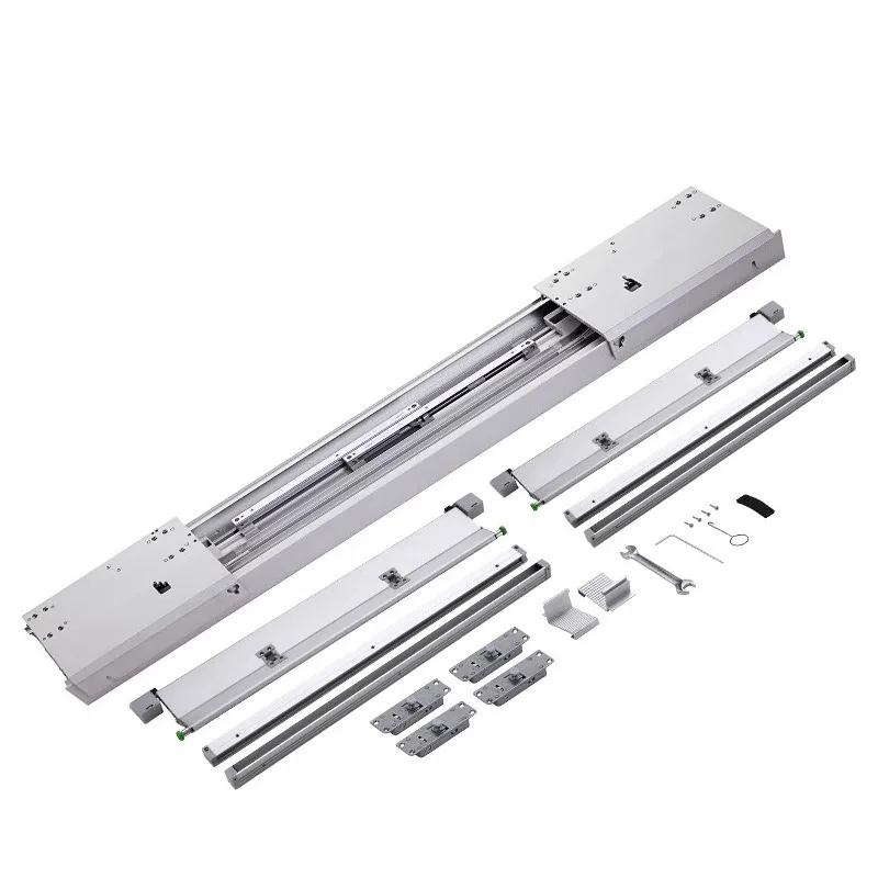 TV Cabinet Wardrobe No Lower Rail Electric Bus Door Track Translation Sliding Door Display Bookcase Slide Rail Hardware