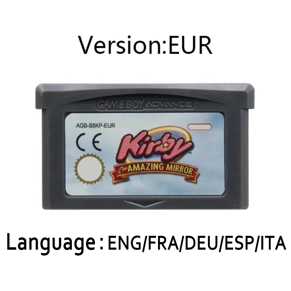 Gba Kirbyゲームカートリッジ、ビデオコンソールカード、夢のランドでの個別、素晴らしいミラー、32ビット