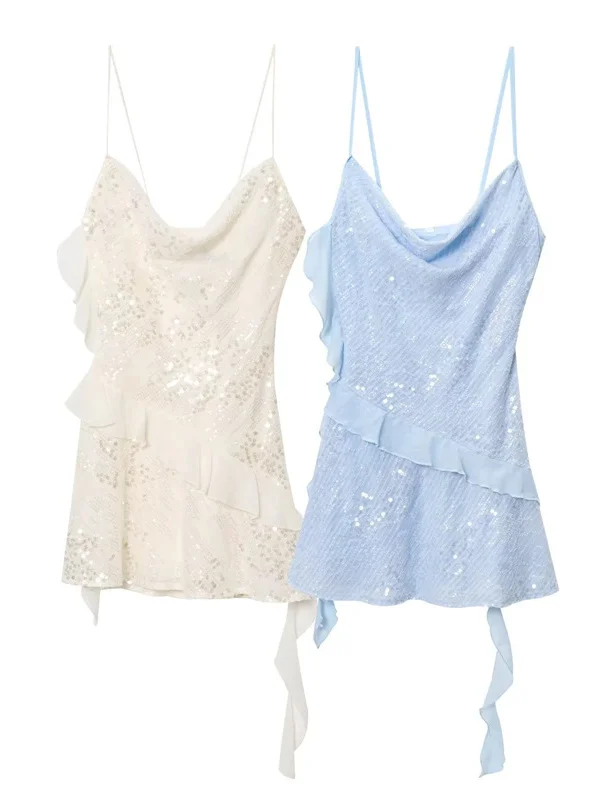 Doce puro desejo verão novo feminino dr grânulo decoração ort strapl midi saia casual chique sle meados de cintura design