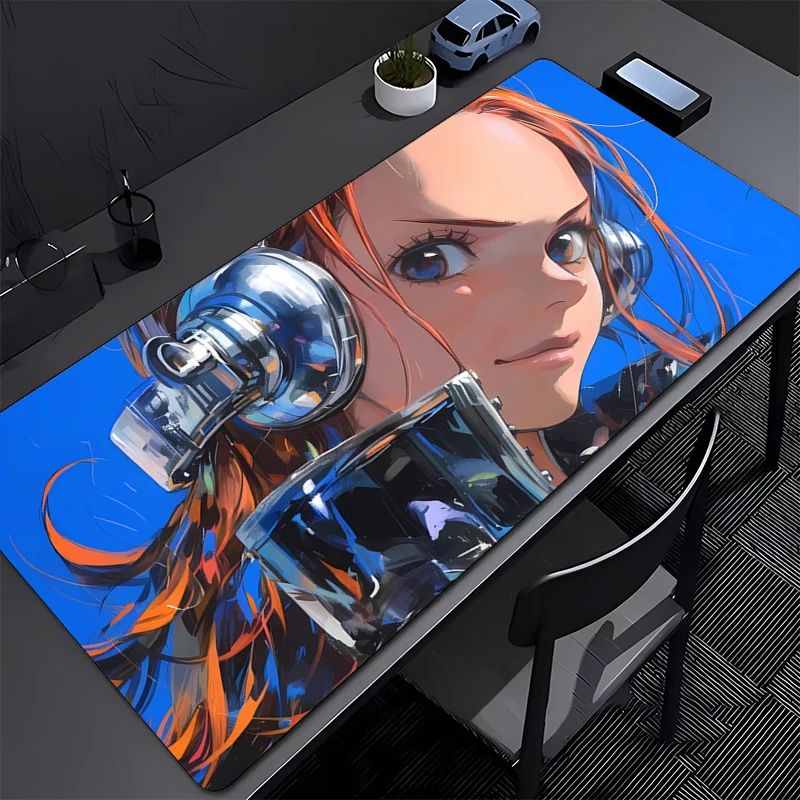 

ONE PIECE Nami Gaming Mouse Pad Accessories Office Gamer Keyboard Desk Mat Non-Slip Laptop ground mat Large PC carpet Mousepad