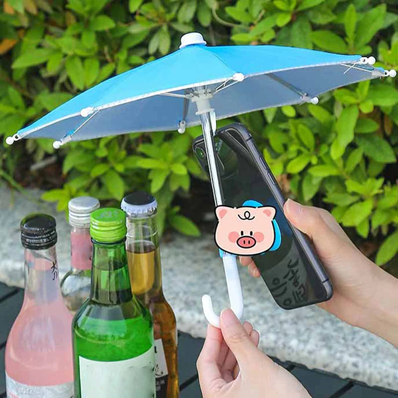 Universal Portable Mini Phone Umbrella Stand Outdoor Riding Waterproof Sunshade Mobile Phones Umbrella Bracket Holder