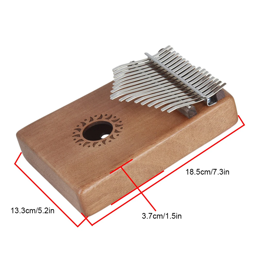 17 klawiszy Kalimba drewna ThumbsPiano dla dzieci dorosłych urodziny Xmas
