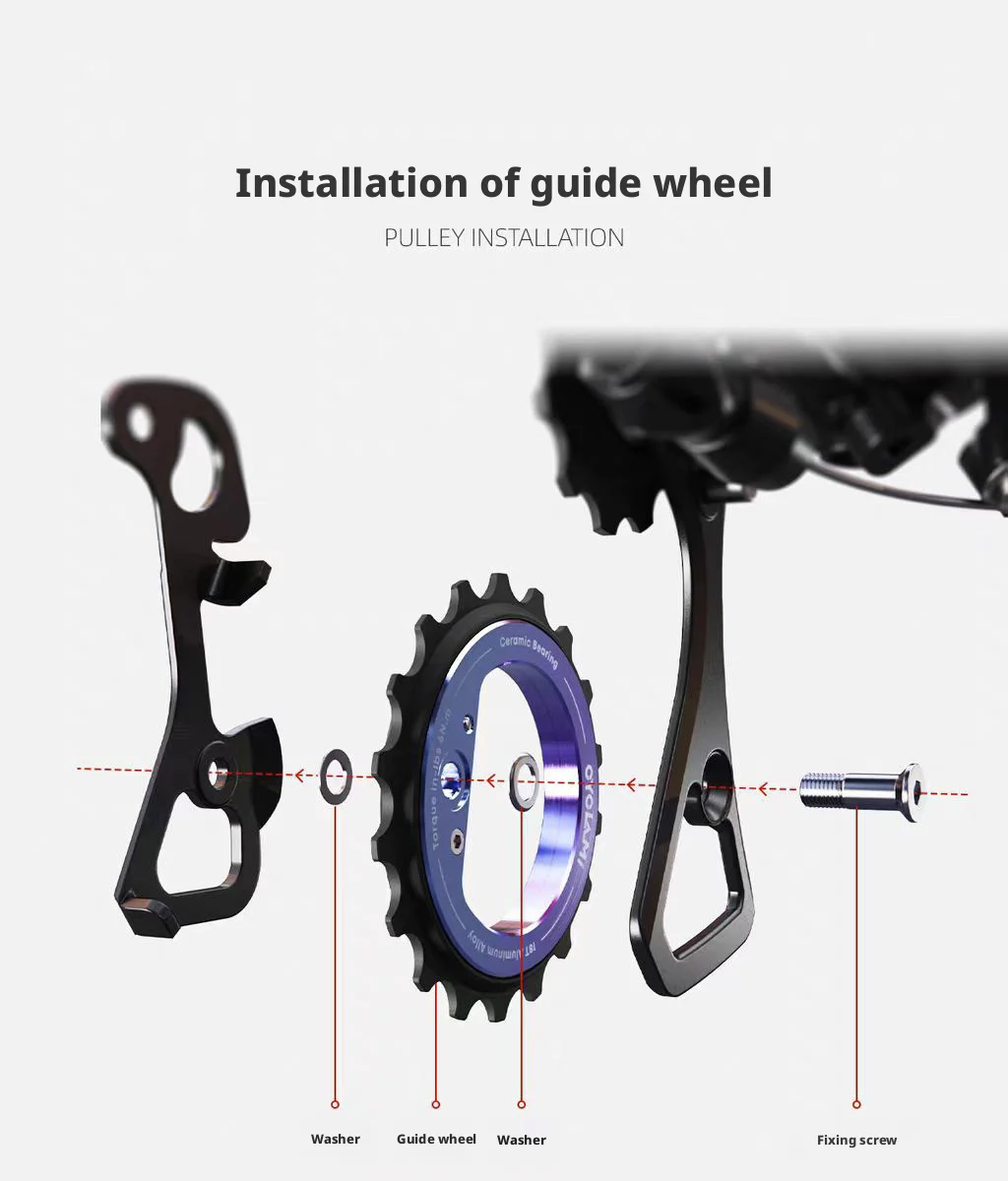 18T Keramiklager Leichtes Hohlrad für Shimano 105 R7000 / Ultegra R8000 Schaltwerk – Detail 5
