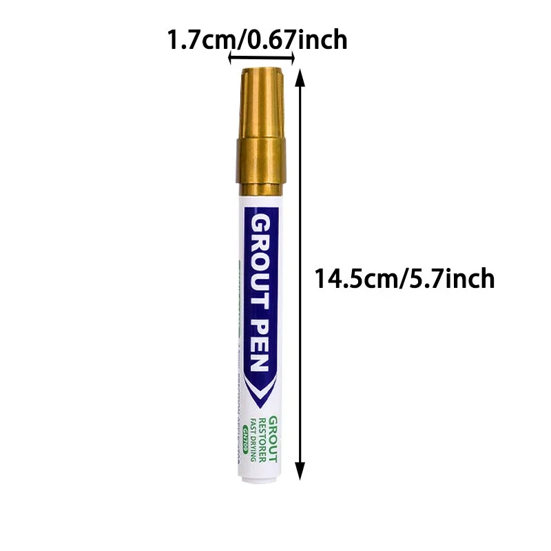 10pcs Marker Tile Grout Pen for Tile Gaps, White,black,grey Golden,beige,mocha,dark Grey Silvery Ceramic Seam for Floor Bathroom