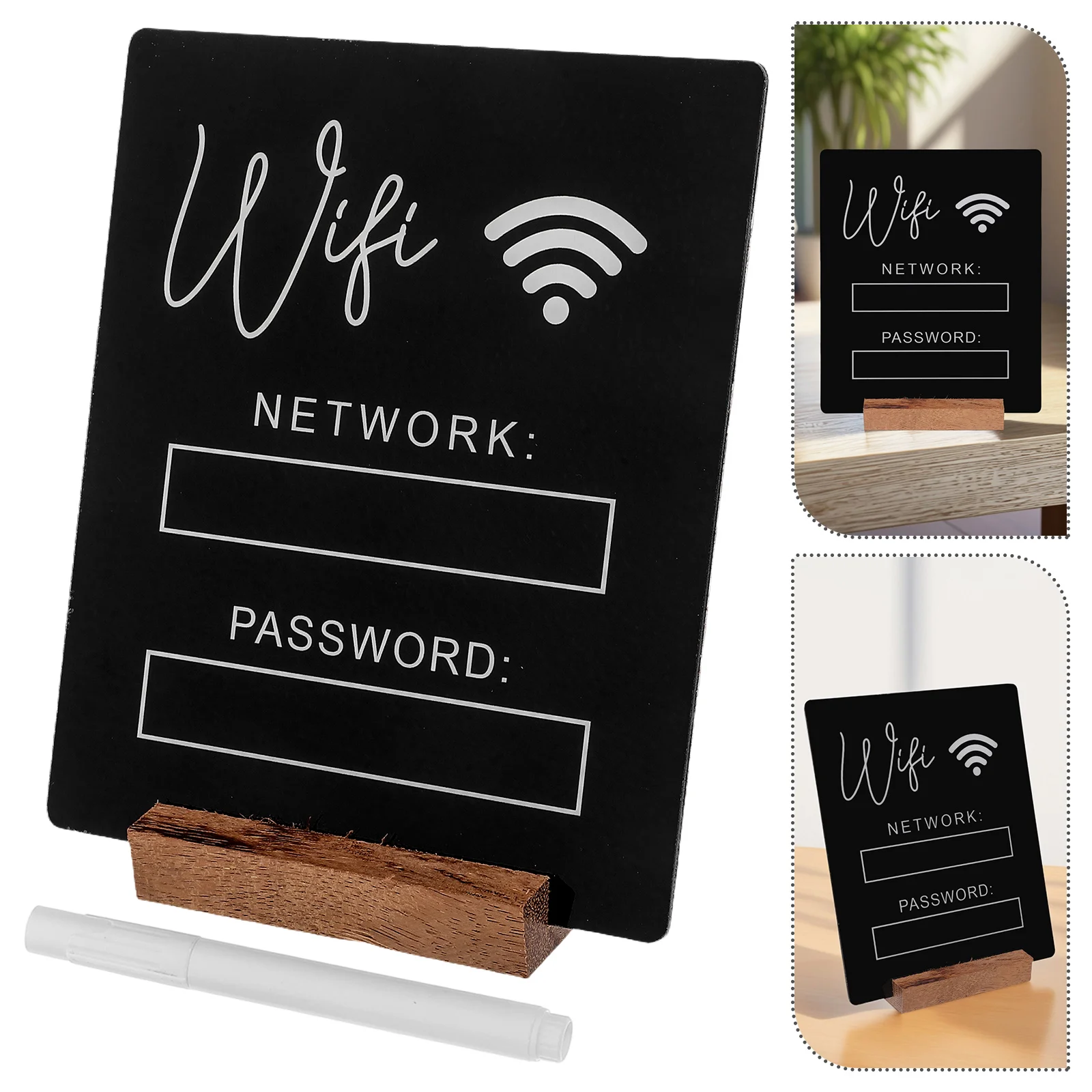Acrylic Password Board Guest Room Decor Hotel Wireless Network Reminder For Desk Scratch Resistant Easy Clean Wifi Account
