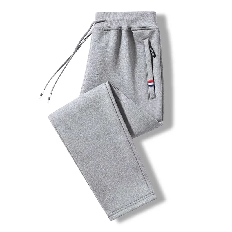 

Мужские свободные спортивные брюки прямого кроя, весенне-осенние, высокого качества, больших размеров, однотонные, модные, универсальные, удобные брюки